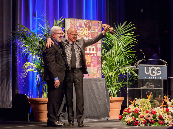 Leonard Maltin and Michael Keaton