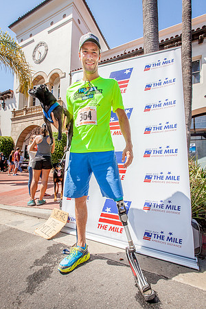 Andre Barbieri with his dog, 16th in Dog Mile