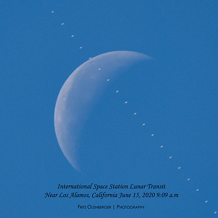 ISS Lunar Transit June 15, 2020 Near Los Alamos, CA