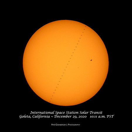 ISS Solar Transit Dec, 29, 2020 Goleta, CA