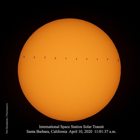 ISS Solar Transit April 10, 2020 Santa Barbara, CA