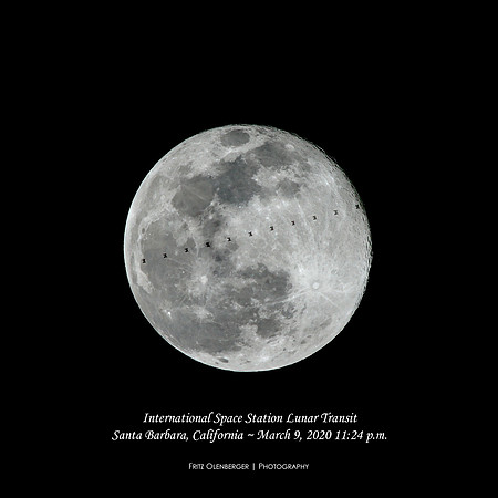 ISS Lunar Transit March 9, 2020 Santa Barbara, CA
