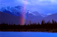 Rainbow over Vermillion Lakes, Banff
