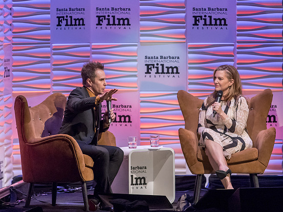 Sam Rockwell and Vanity Fair's Krista Smith