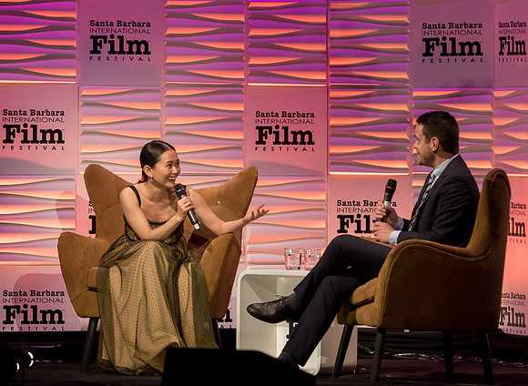 Hong Chau and Dave Karger