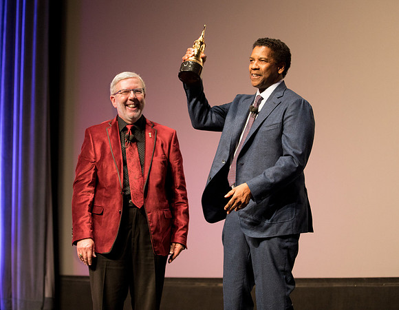 Leonard Maltin & Denzel Washington
