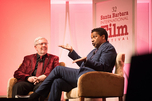 Leonard Maltin & Denzel Washington