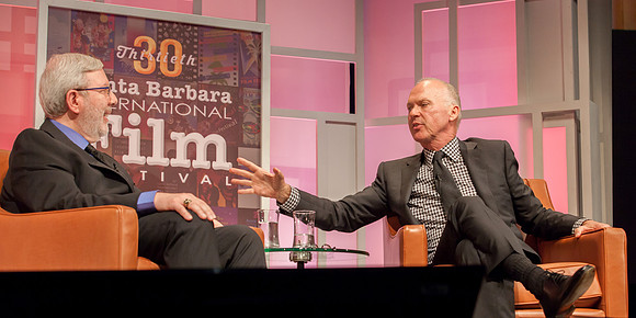 Leonard Maltin and Michael Keaton