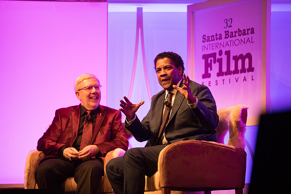 Leonard Maltin & Denzel Washington